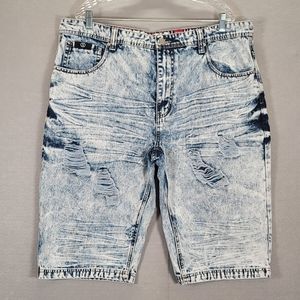 Switch Premium Denim Men's Jean Shorts Distressed Acid wash  Size 40